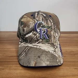 47 Camo Colorado Rockies Hat MLB Purple Logo Adjustable Strap Back OSFM - Picture 1 of 6