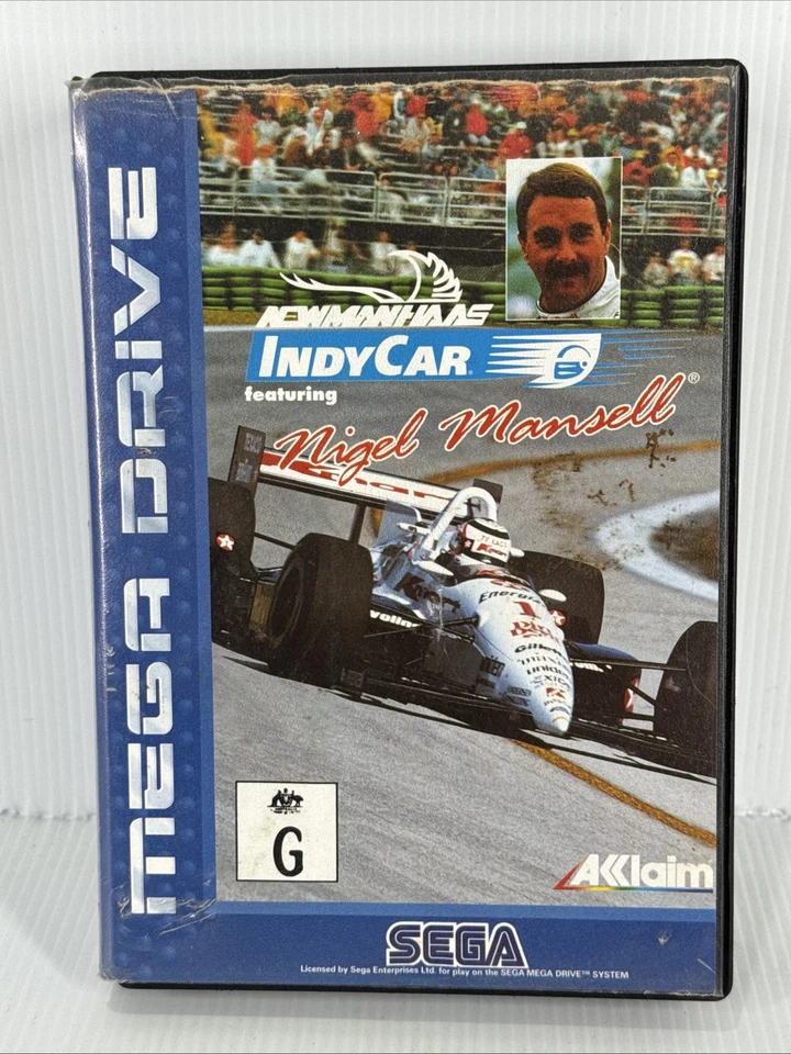 Newman Haas Indy Car Nigel Mansell + Box Sega Mega Drive Good Condition - Image 1 of 4