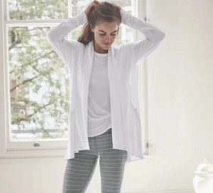 ATHLETA Pranayama Wickel Strickjacke Langarm weiß Wms Gr. Large Petite - Bild 1 von 14