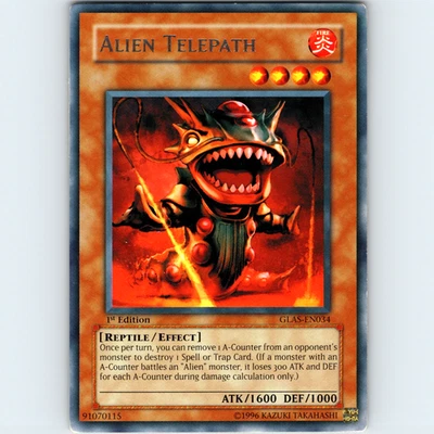 Yugioh Alien Telepath GLAS-EN034 Unlimited Silver Foil Rare - MP-LP 💎 - Image 1 of 2