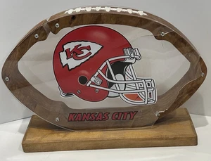 Kansas City Chiefs Bank Desk Decor 11 1/4" x 8" Wood Plastic AS IS - Picture 1 of 17