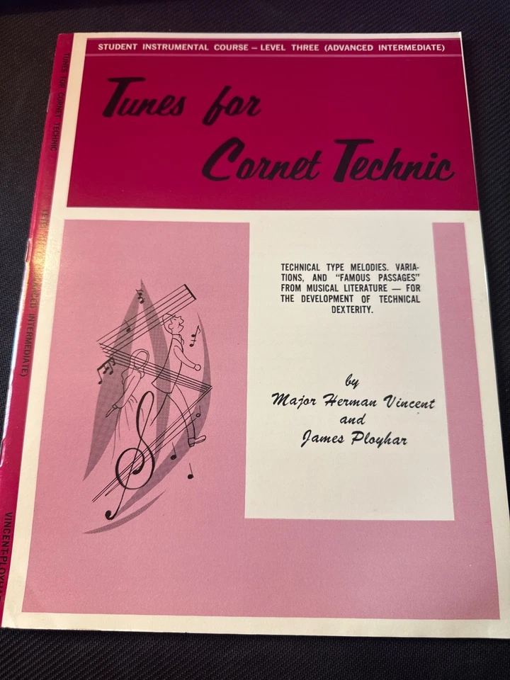 Tunes for Cornet Technic Lvl 3 Advanced by Major Herman Vincent Music Book - Image 1 of 3