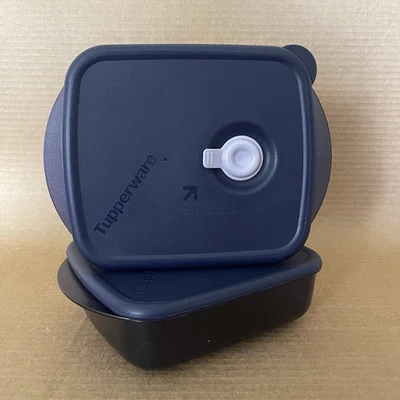 Tupperware Rock N Serve Microwave Container 2.5 Cup (Set of 2) Blue #3385, #3386 - Image 1 of 4