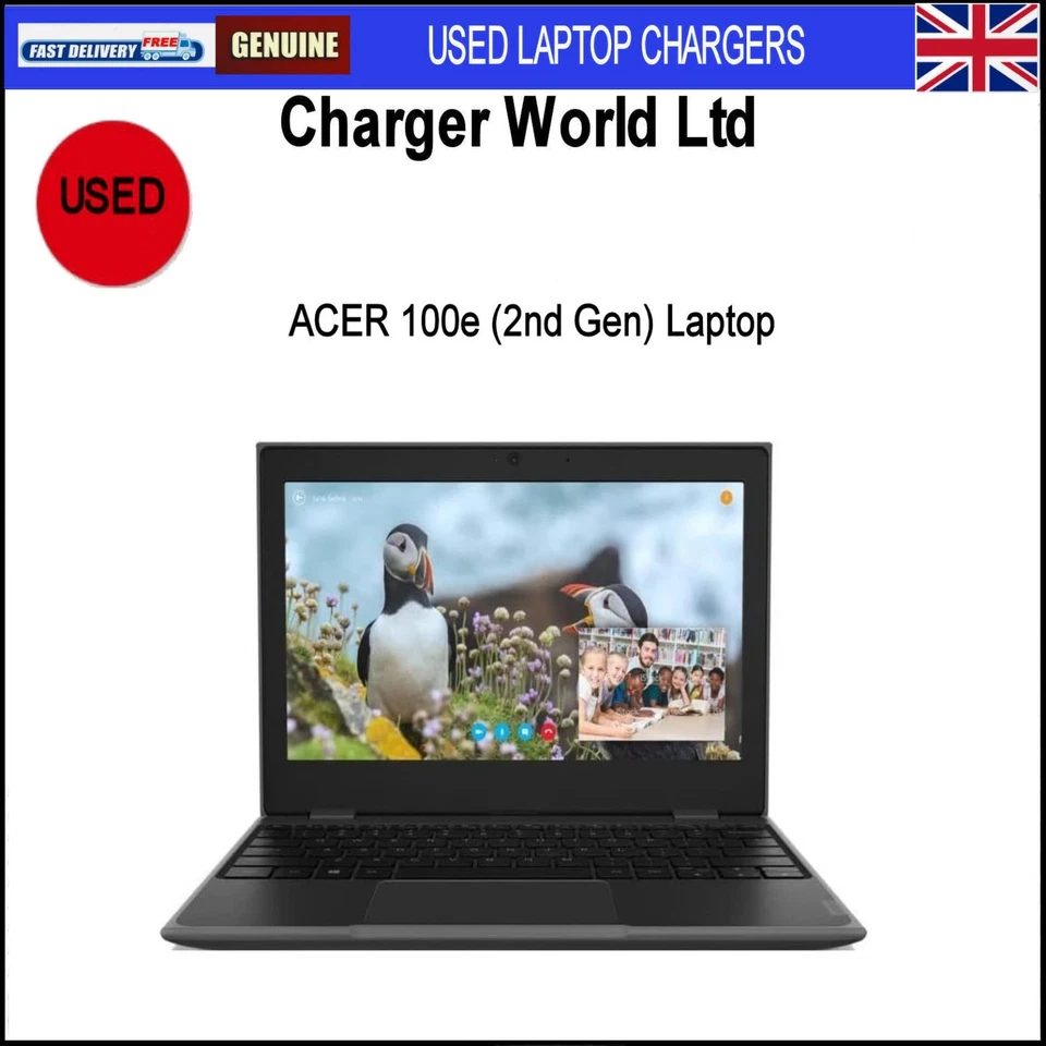 Lenovo 100e (2nd Gen) 11.6'' Netbook - Intel N4020 - 4 GB RAM - 64 GB + Charger - Image 1 of 4