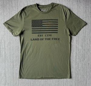 Camiseta General Standard Para Hombre Talla Grande Militar Verde Tierra de la Libre Gráfica - Imagen 1 de 5