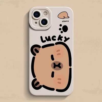 Case For iPhone 16 Pro Max 15 14 13 12 11 XS XR 7 8 6 Capybara Soft Phone Cover - Image 1 of 4