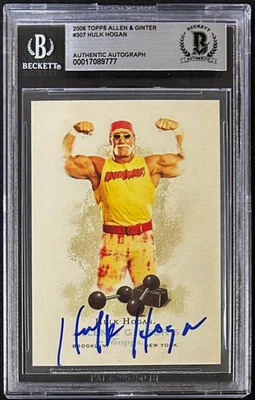 Hulk Hogan Signed 2006 Topps Allen & Ginter Card #307 Beckett 17089777 - Image 1 of 2