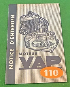 Notice d'Entretien Moteur VAP 110 - Non Daté - Bel Etat - Picture 1 of 7