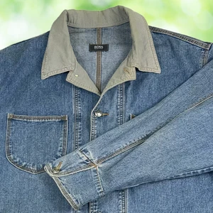Chaqueta De Colección HUGO BOSS Para Hombres L Denim Pawnee Tareas Abrigo Ropa de Trabajo Gran Tamaño Años 90 - Imagen 1 de 18
