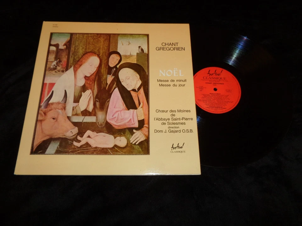 LP J. GASPARD MOINES SOLESMES / CHANT GREGORIEN - NOEL MESSE DE MINUIT, DU JOUR - Photo 1/1