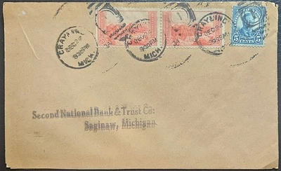 Grayling MI Duplex 3x Weight 5c 4th Bureau + Pair Grand Canyon 1934 Crawford - Image 1 of 2