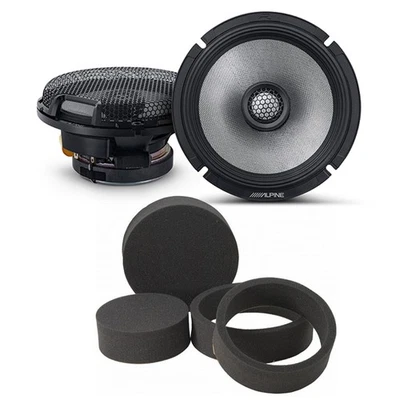 "Alpine R2-S65 6.5" Coaxial with RKFR65 Foam Fast Ring Speaker Enhancement Kit" - Image 1 of 4