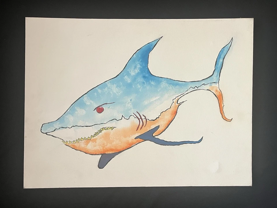 Акрил Great White Shark 24 дюйма x 18 дюймов - Изображение 1 из 1