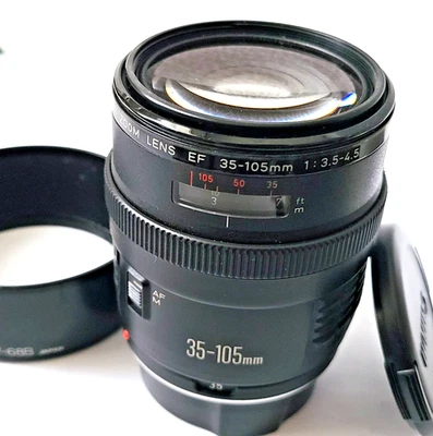 Canon EF 35-105mm F/3.5-4.5 Zoom Lens + Hood Excellent No. 1044521 - Image 1 of 4