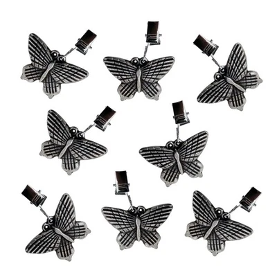 8x Tischdeckenbeschwerer Metall Tischtuchbeschwerer Set Schmetterling Deko Matt - Bild 1 von 4