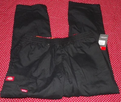 NUEVO CON ETIQUETAS PANTALONES EXFOLIANTES DICKIES ED'S FIRMA PARA MUJER TALLA L PETITE NEGROS ESTILO 86106P Foto 1 de 2