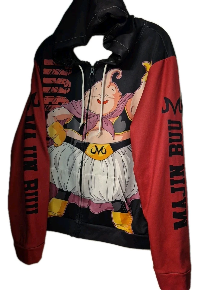 Dragon Ball Z Majin Blue Devil Mark Zip Hoodie Sweatshirt Adult L - Image 1 of 4