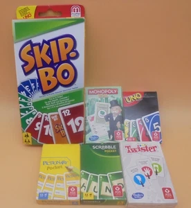BRANDNEU : Pocket Kartenspiele zum Aussuchen Skip-bo, UNO, Phase 10, Monopoly .. - Bild 1 von 12