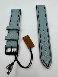 Handgefertigtes himmlisches Echtlederarmband Handarbeit mit schwarzen Nähten 19mm - Bild 1 von 5