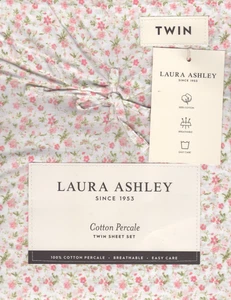Juego de sábanas dobles Laura Ashley Evie floral chicle rosa 3 piezas cabaña verde salvia - Imagen 1 de 4