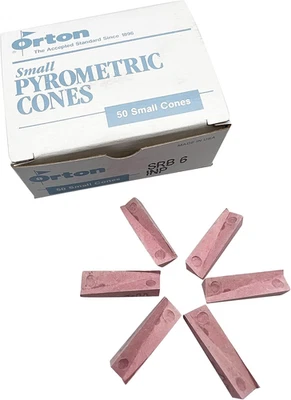 Pyrometric Cones for Monitoring Ceramic Kiln Firings-Cone 6 (1 Pkg/50) - Image 1 of 4
