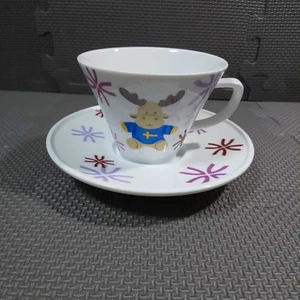 VOLVO Tasse & Untertasse Set Elch Design Keramiktasse Rentier skandinavischer Stil - Bild 1 von 10