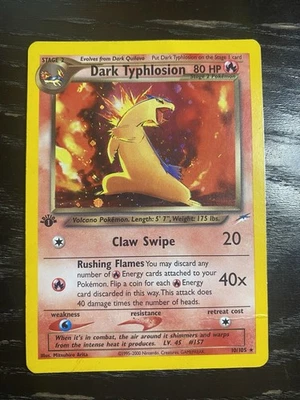 Dark Typhlosion 10/105 1st Edition Holo | Pokémon TCG Neo Destiny WOTC Vintage - Image 1 of 2