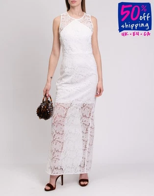 RRP€650 DIANE VON FURSTENBERG Tulle Overlay Wedding Gown Size US 4 S Embroidered - Image 1 of 4