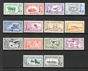 FALKLAND ISLANDS MNH 1952 SG172-185 KGVI DEFINITIVE COMPLETE SET - Picture 1 of 1