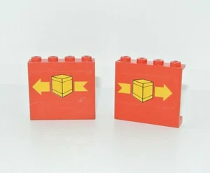 LEGO : 2x Panneau 1 x 4 x 3 Boîte et Flèche - Réf 4215pb015 4215pb016 - Set 6624 - Imagen 1 de 1