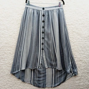 Falda Midi a.n.a. Gris Rayas Midi Boho Minimalista Costero Chic Crucero Talla M  - Imagen 1 de 6