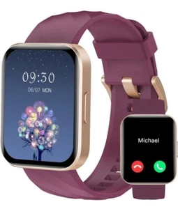 "Reloj inteligente RUIMEN para mujer/hombre para iOS y Android 1,8"" rastreador de actividad física, púrpura" - Imagen 1 de 11