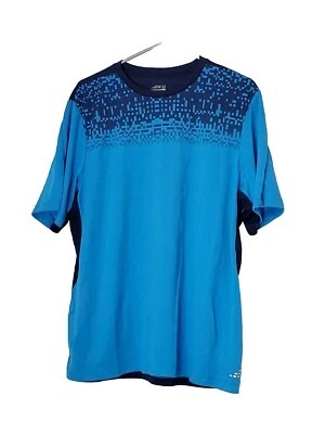 Camisa BCG Tru-Wick Azul Atlética Deportes Natación Correr Desvanecimiento Digital Bloques de Color Para Hombres L Foto 1 de 4