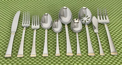 Mikasa GOLD ACCENT HARMONY Stainless 18/10 NEW Flatware SMART CHOICE E35N