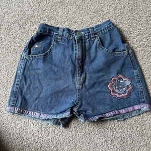 Vintage Y2K Nickelodeon Blue’s Clues Embroidered Denim Jean Shorts Girls 4/5x - Picture 1 of 5