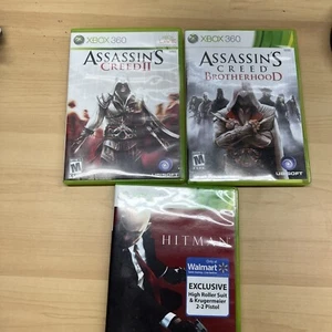 xbox 360 games lot bundle hitman Assassins Creed 2 Assassin Creed Brotherhood - Picture 1 of 3