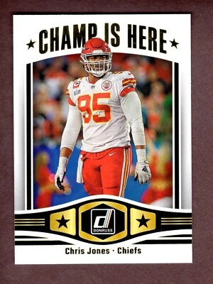 2023 Donruss Football Chris Jones Champ Is Here Insert card #CIH-16 Chiefs - Image 1 of 2