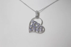 Tanzanite, Cambodian Zircon Pendant with 20" Chain Plat/SS ERV: $160 NWT in box - Picture 1 of 6