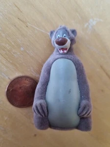 Rare Disney The Jungle Book Fuzzy Baloo Bear Action Figure Figurine Doll Toy - Picture 1 of 2
