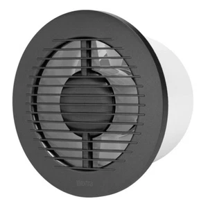 Antracite Silenzioso Rotondo Bagno Extractor Fan 125mm/12.7cm con Sfera Bearing - Picture 1 of 3