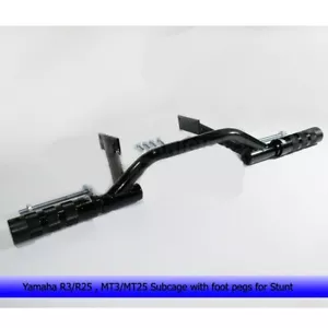 Yamaha R3/R25 MT03/MT25 Subcage Parts Mount With Foot Pegs For Stunt Parts Black - Picture 1 of 6
