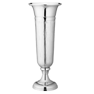 XL Bodenvase Aluminium 64 cm Hoch Silber Metall Deko Amphore Vase Alu Dekovase - Bild 1 von 1