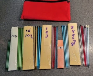 BOYE Lot of 29 Knitting Needles Assorted Sizes Aluminum VTG 2 Susan Bates - Picture 1 of 8