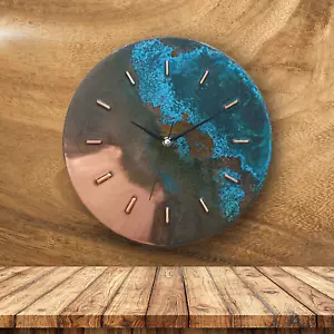 Mid Century Modern Silent Metal Wall Clock Art Deco Original Wall Art Decor - Picture 1 of 10