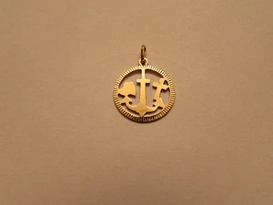 Nuevo Dije Corazón, Ancla, Cruz Oro Amarillo 14kt - Imagen 1 de 3