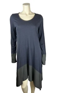 Pete and Greta Johnny Was Tunic Dress M Long Sleeve Sharkbite Hem Lagenlook - Picture 1 of 12