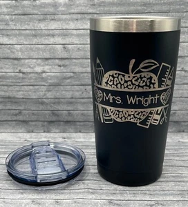 Personalized Teacher Apple Coffee Tumbler Several colors available Free Shipping - Picture 1 of 6