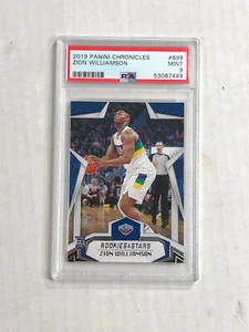 ZION WILLIAMSON 2019-20 Panini Rookies & Stars SP RC #699! PSA MINT 9! HUGE SALE - Picture 1 of 3