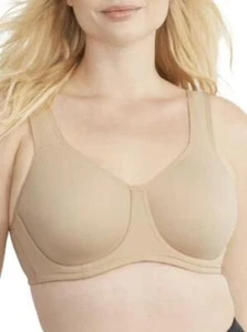 Vanity Fair 78050 Beige 2 Ply High Impact Underwire Sports Bra Sz 36DD - Picture 1 of 5