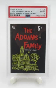 1964 Addams Family 80th Anniversary Wrapped Art #103 PSA 9 (Error Card) - Picture 1 of 5